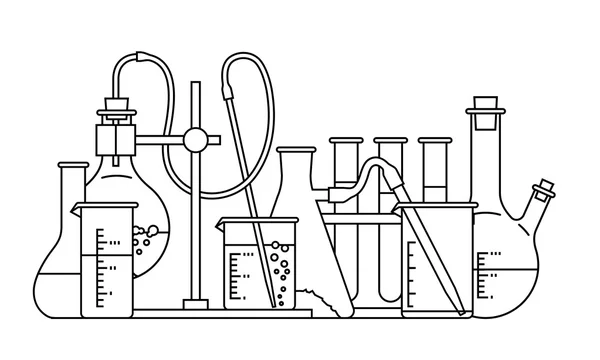 Icono de cristalería química — Vector de stock