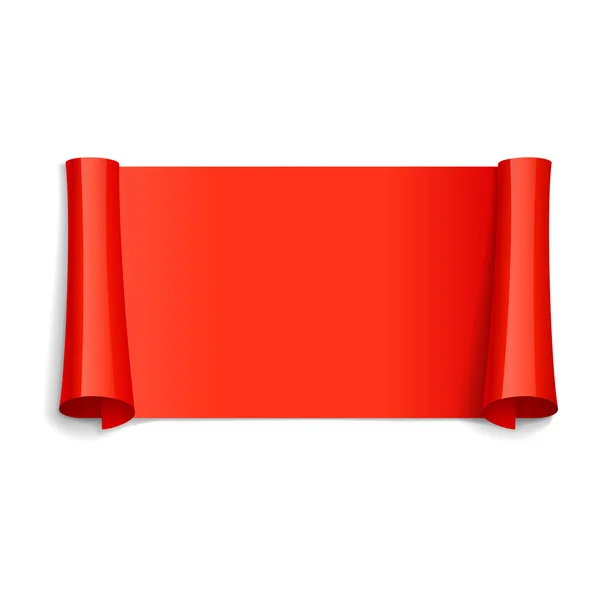 赤光沢のあるベクトルのリボン — ストックベクタ