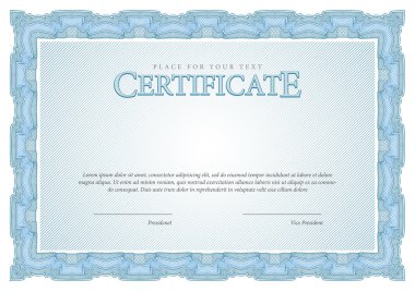 Vintage sertifika. Şablon diploma, para birimi.