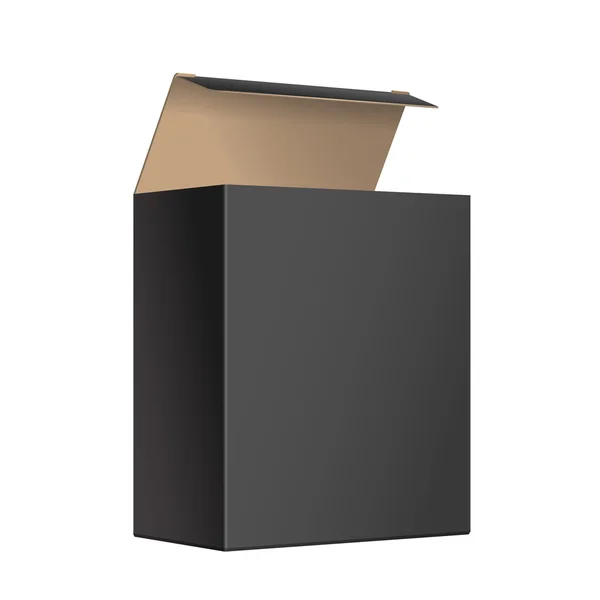 Caja de paquete realista. Para software, dispositivo — Vector de stock