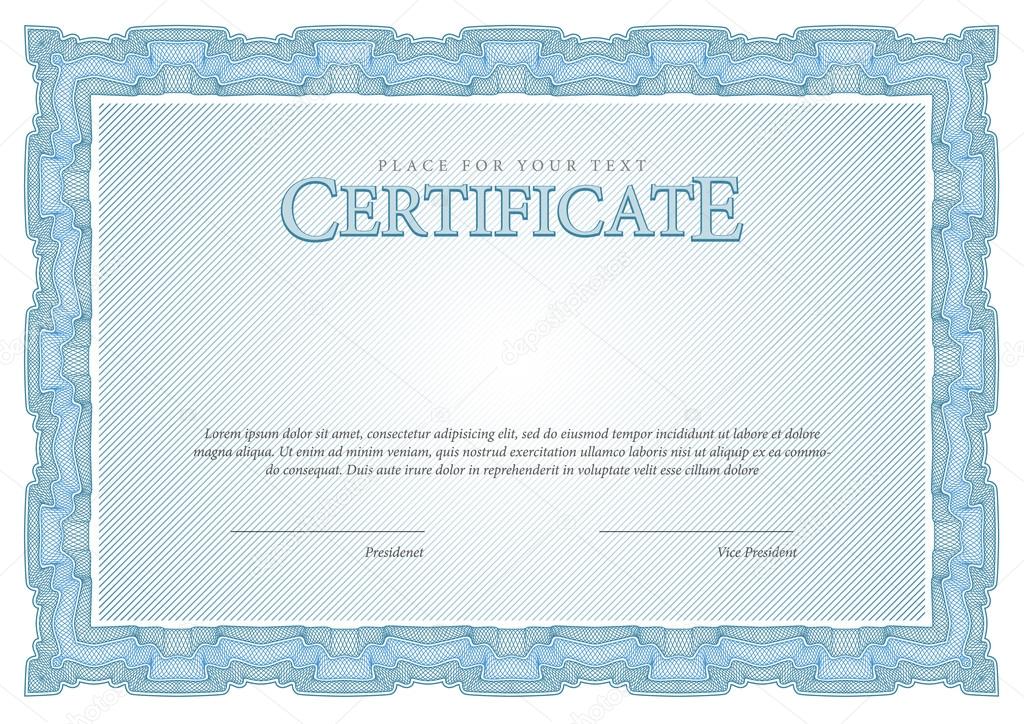 Vintage Certificate. Template diplomas, currency.