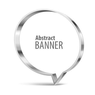 Parlak metal vektör konuşma balonu. EPS 10