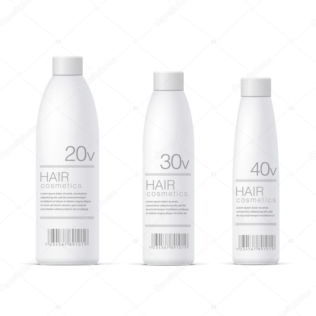 White Realistic Cosmetics bottle set