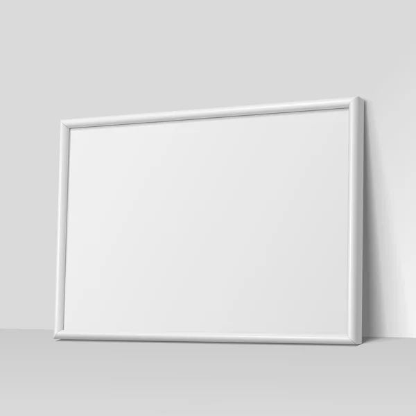 Marco horizontal blanco para pinturas — Vector de stock