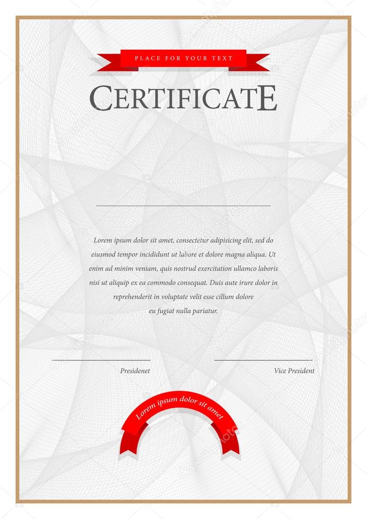 Modern Certificate. Template diplomas, currency.