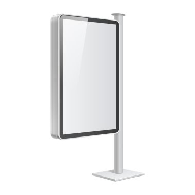 Beyaz arka plan üzerinde gerçekçi ışık kutusu şablonu