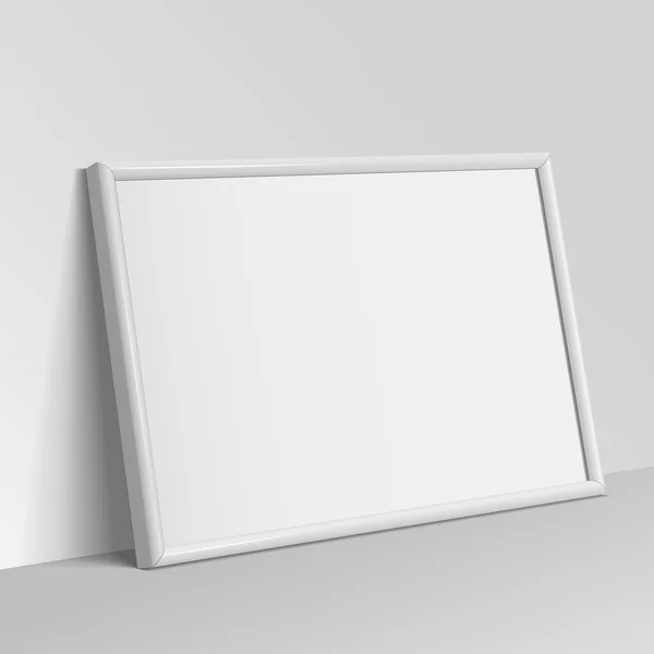 Witte horizontale frame voor schilderijen — Stockvector