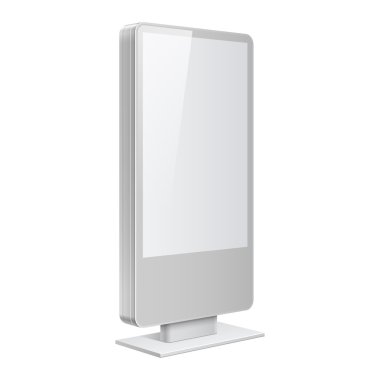 Beyaz arka plan üzerinde gerçekçi ışık kutusu şablonu