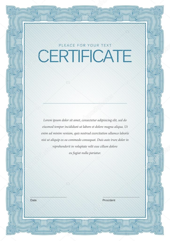 Vintage Certificate. Template diplomas, currency.