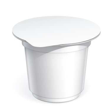 White blank plastic container clipart