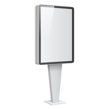 Beyaz arka plan üzerinde gerçekçi ışık kutusu şablonu