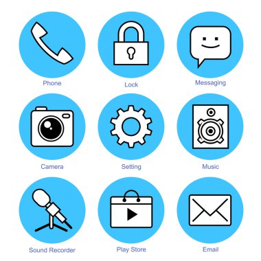 satır Icons set. Smartphone