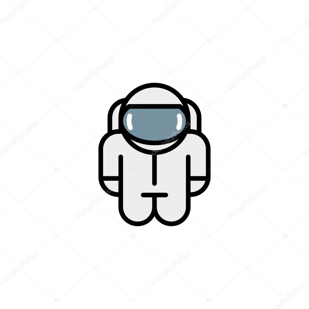 astronaut robot toy. vector icons