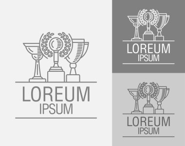 Vektör işareti şablon. Kupası kazanan logo.