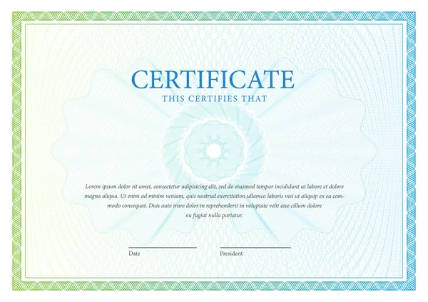 Sertifika. Şablon diploma, para birimi. Vektör