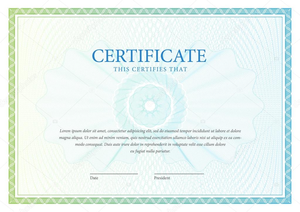 Certificate. Template diplomas, currency. Vector