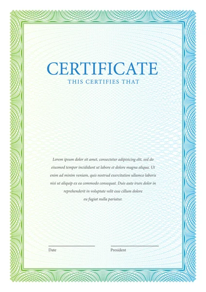 Vintage sertifika. Şablon diploma, para birimi.