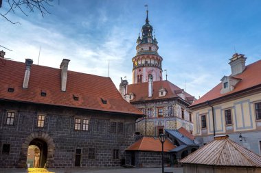 Çek Cumhuriyeti 'ndeki Cesky Krumlov Kalesi