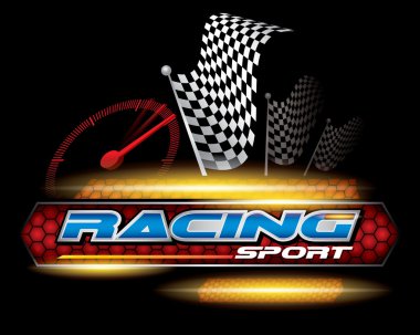 Spor kavramı Logo tasarlamak vektör için yarış