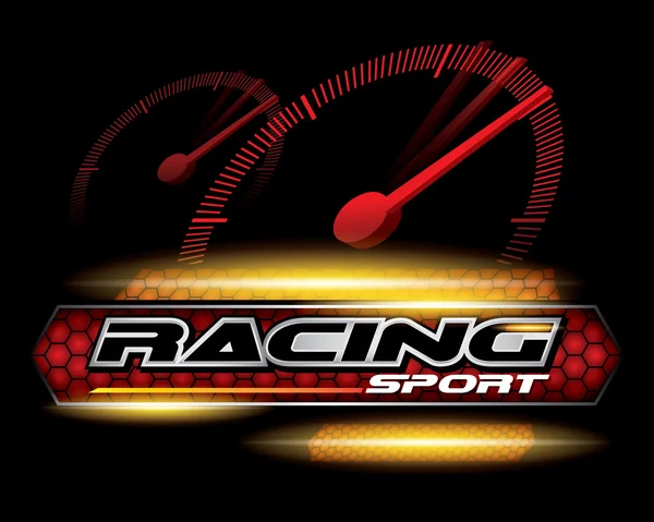 Racing Sport Concept voor Logo Design Vector — Stockvector