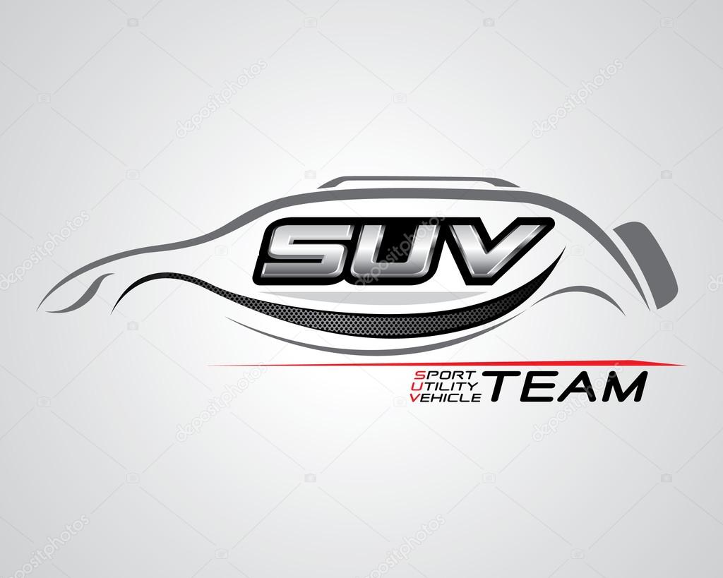 SUV, SPORT UTILITY VEHICLE CONCEPT for LOGO DESIGN VECTOR