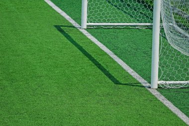 Futbol sahasının yapay sahası.