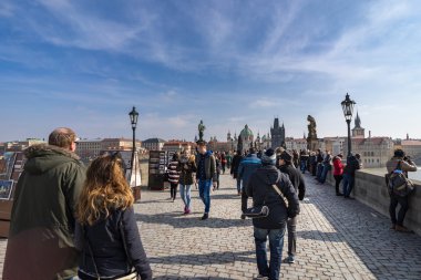 Prag, Çek Cumhuriyeti - 5 Mart: Charles Brid'de birçok eylem