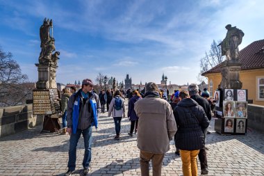 Prag, Çek Cumhuriyeti - 5 Mart: Charles Brid'de birçok eylem