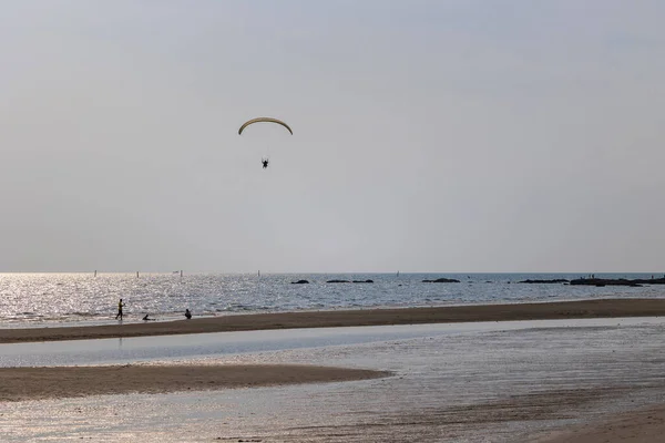 Bangsaen Strand Abend Nur Sehr Wenige Menschen Wegen Der Covid — Stockfoto