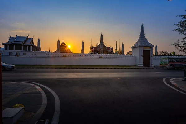 Bangkok Thailandia Febbraio Wat Pra Kaew Gran Palazzo Sera Febbraio — Foto Stock