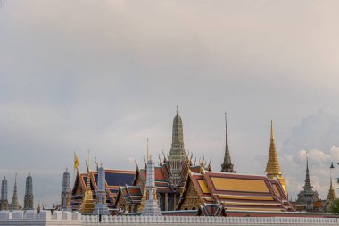 BANGKOK, THAILAND 19: 19: Wat pra kaew, Büyük Saray. 19 Haziran 2021 'de Bangkok, Tayland.