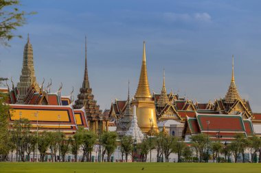 BANGKOK, THAILAND 19: 19: Wat pra kaew, Büyük Saray. 19 Haziran 2021 'de Bangkok, Tayland.