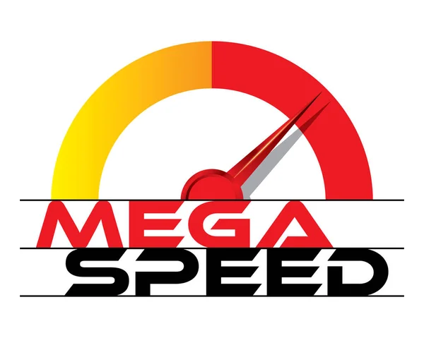 Mega Velocidad Vector Diseño Concepto — Vector de stock