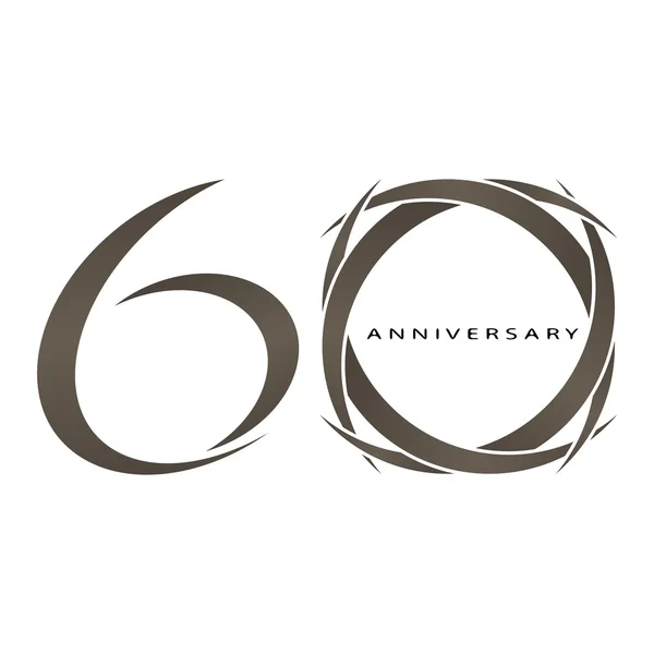 60 yıl yıldönümü vektör