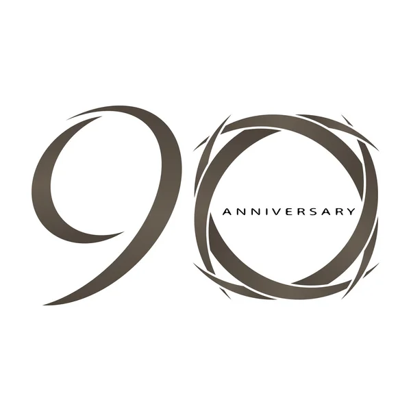 90 years anniversary vector — Stock Vector