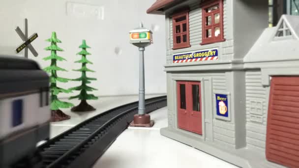 Železniční hračky, časová prodleva — Stock video
