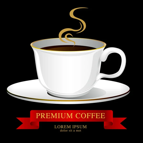 Vettore della tazza di caffè, idea creativa del caffè di progettazione — Vettoriale Stock