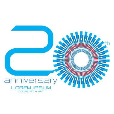 20 years Anniversary, concept vector clipart