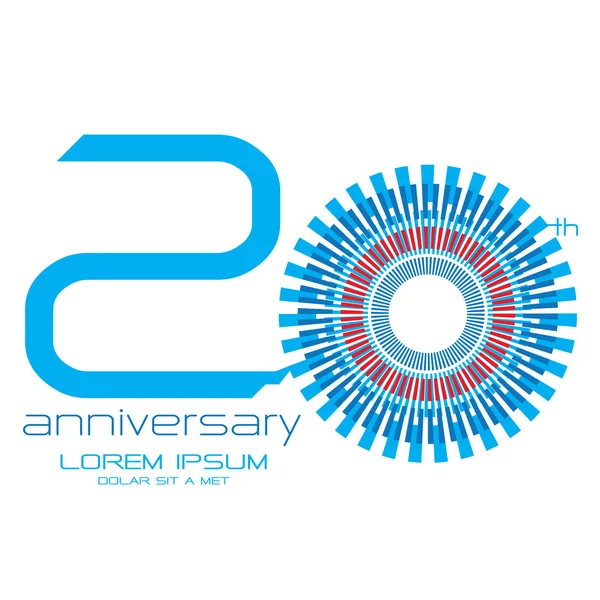 20 yıl yıldönümü, kavram vektör