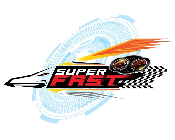 Süper hızlı kavramı tasarlamak vektör