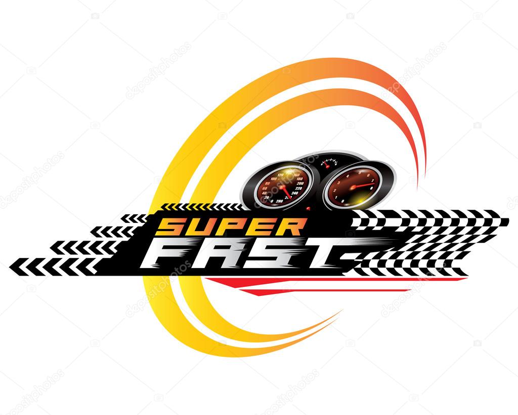 Super Fast concept design vector