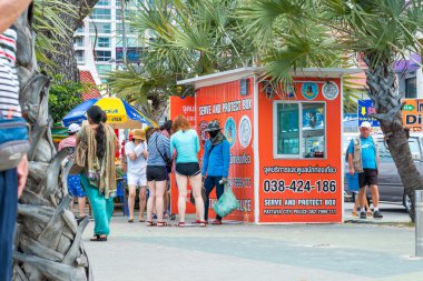 PATTAYA, THAILAND - September 12, 2015 : Serve and protect box f