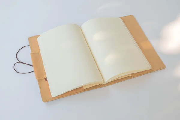 Blank Notebook on a White Paper Background — Stockfoto