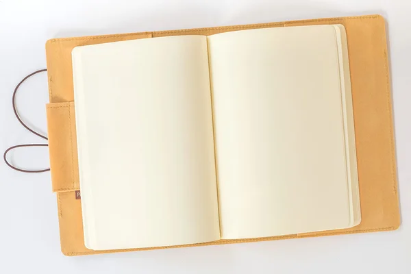 Blank Notebook on a White Paper Background — Stockfoto