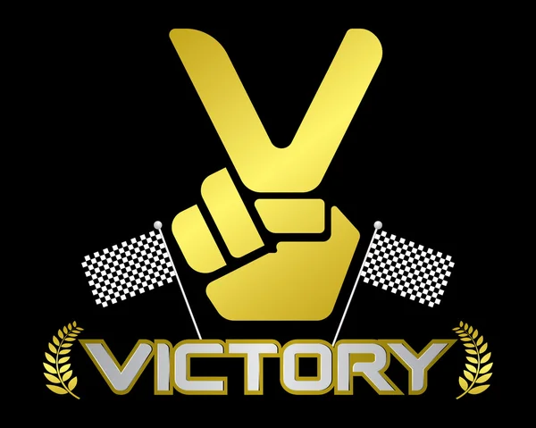 V hand emblems victory symbol. Template for logos vector. — Stock Vector