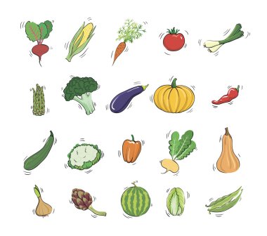 sebze renkli simgeler