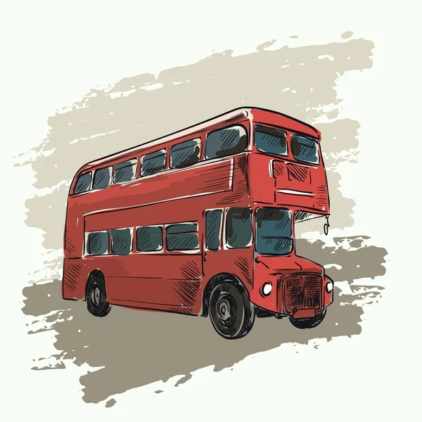 Classic red double decker bus — Stock Vector