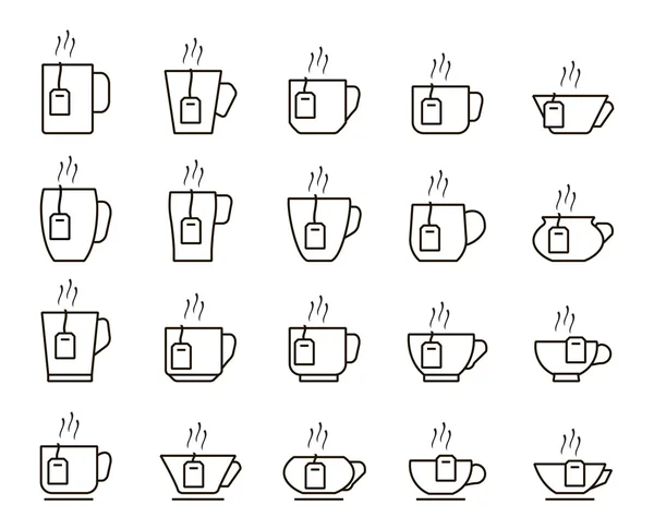 Чашка чая иконы — стоковый вектор