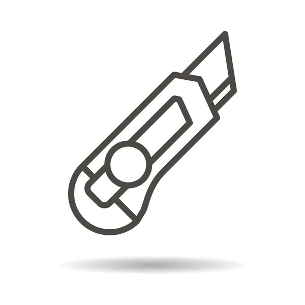 Stationery knife flat icon — Stock Vector