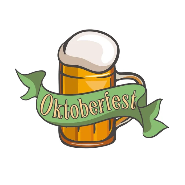 Taza de cerveza — Vector de stock